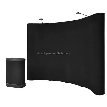 3x3 Fabric Pop Up Stand Media Wall Fabric Pop Up