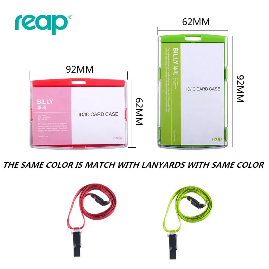 Reap plastic credit card holder, colourful id card holder student card holder without the lanyard