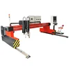 automatic metal plate plasma cutting and drum shot blasting machine