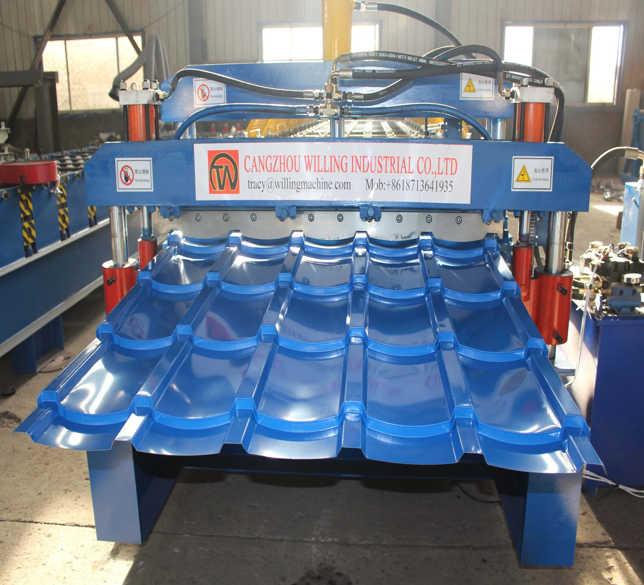 
Botou City Willing Hungary IBR and Glazed Tile Double Layer Roof Panel Roll Forming Machine 