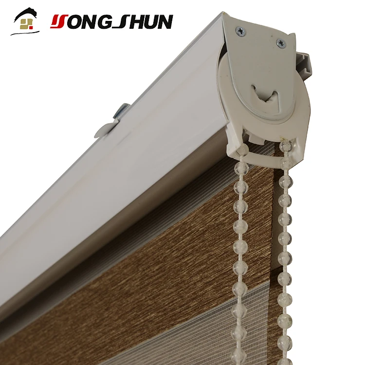 

China custom modern window manual day night zebra curtain blinds
