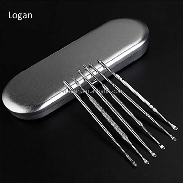 High Quality Stainless Steel Ear Cleaning Tools Kit 6 In 1 Earwax