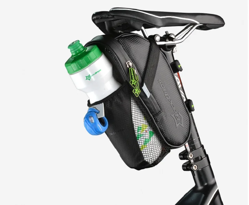 

ROCKBROS Waterproof Bike Bicycle Seatpost Tail Bag Cycling Saddle Seat Bag Opp Bags 100% Waterproof 28*15*16cm about 0.8KGS CE, Black