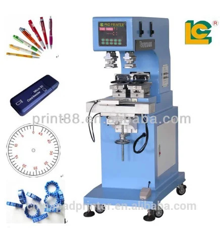 CE Standard 2 Color Ink cup key chain pad printer PM2-100T