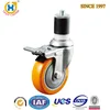 High Quality 5-inch Medium Duty Expanding Adaptor Stem Total Locking Caster