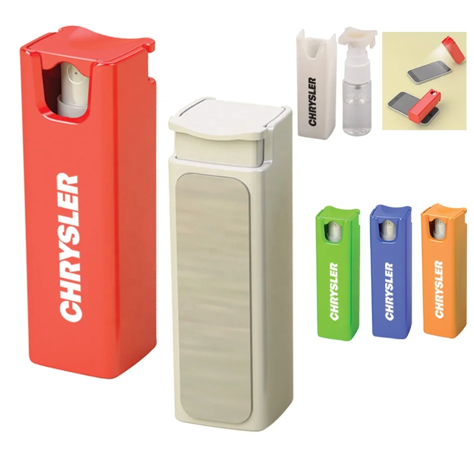 

Promotion sticky mobile phone screen cleaner lens with spray mist bottle 15ml yc794, Green,yellow,blue,black,etc