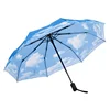Windproof automatic folding umbrella with full sky printing pattern