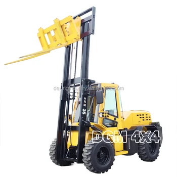 All New All Terrain Forklift Truck Cabin 4x4 Automatic Triple Mast Max 5 Meter Lifting Height Side Shift Solid Tire Buy All Terrain Forklift Truck Cabin Product On Alibaba Com