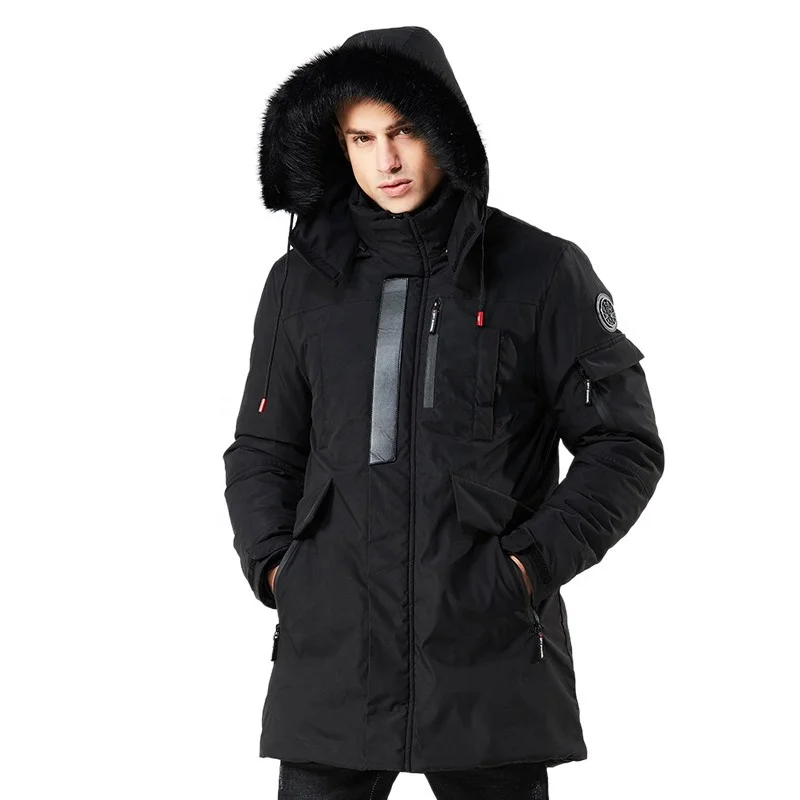 

Wholesale Fashion Faux Fur Hooded Winter Long Coats For Men, Black;army green;navy;wine red or custom