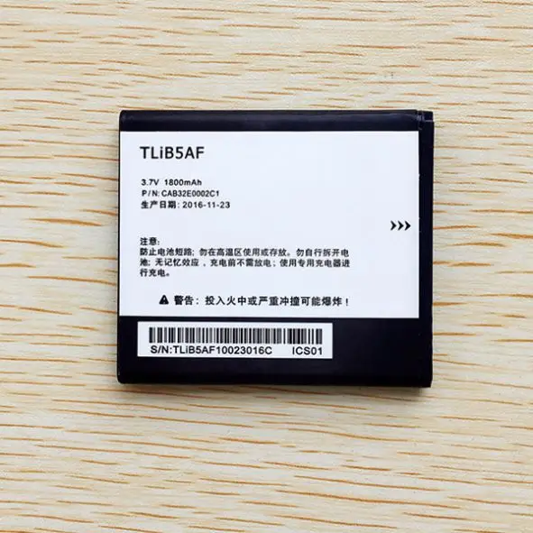 

China cell phone battery lithium ion 3.7V 1800MAH TLIB5AF Battery For ALCATEL One Touch Pop C5 OT5036 OT5036D TCL S800, Balck
