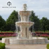 Hand Carved Garden Decorative Classical Stone Marble Dove Water Fountain