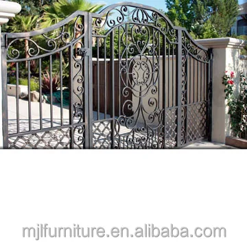 
wrought iron retractable fence rolling gates with fashion design 
