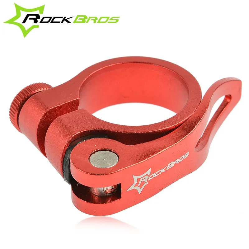 

ROCKBROS Aluminum Ultralight Quick Release Seatpost Clamp 31.8mm 34.9mm ,bike accessories, Black/blue/red/gold