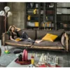 Modern style living room furniture leather sofa