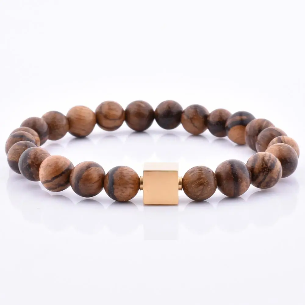 

Vietnam White Sands Sink Wooden square Cube Bead Charm Letter Charms Bracelet