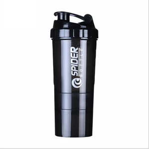 Image of 2019 Support customized logo shaker water bottle 25*9.5cm plastic opp bag spider shaker bottle and fitness bottle shaker