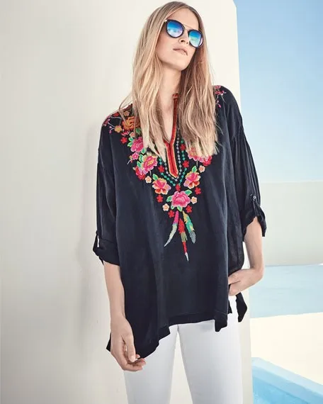Fashion loose casual embroidery top women st0145  buy new fashion Fashion loose casual embroidery top women st0145  buy new fashion