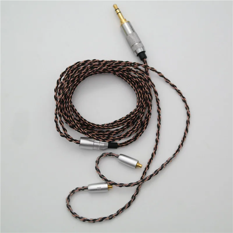 

8 cores MMCX earphone silver earphone cable fit for Shure earphone