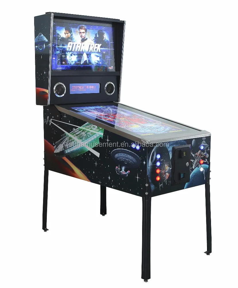 

Star Trek Virtual pinball machines with 1080 games and save high score function, Black