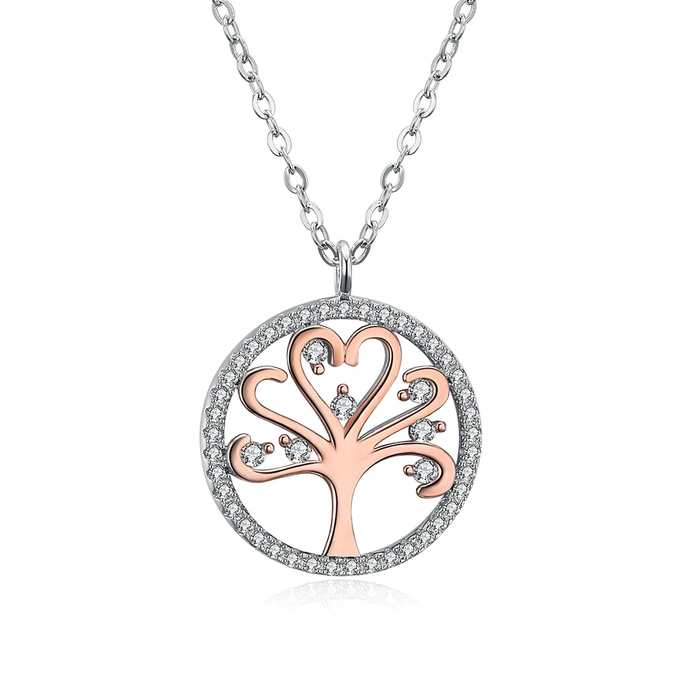

2SHE Manufacture custom hot sale tree of life cz jewelry necklace
