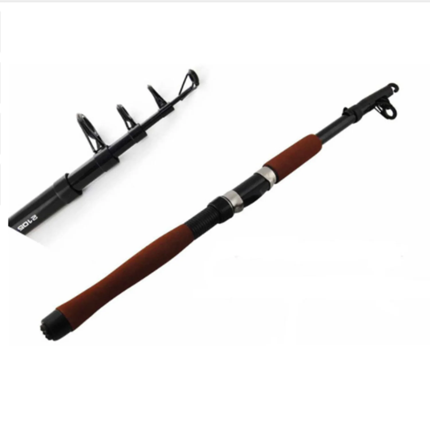 Fiberglass Telescope Baitcasting Fishing Rod Portable