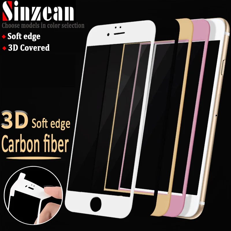 

Free shipping 3D Covered Soft edge Carbon fiber Tempered Glass Screen Protector for iphone XS /XR/XS MAX/6 7 8 Plus with wipes