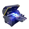 A2 uv glass flatbed printer acrylic PC ceramic tile printer with 3 heads