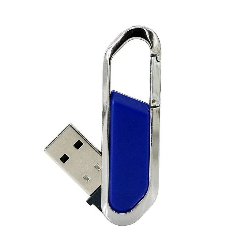 Carabiner USB Flash Drive 32GB Pen Drive Key Ring Waterproof 16GB Metal hook up USB Flash - ANKUX.COM