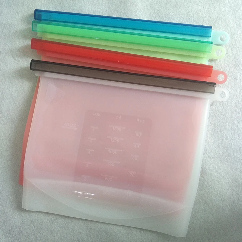

4 Packs Reusable Silicone Food Storage Preservation Bags, N/a