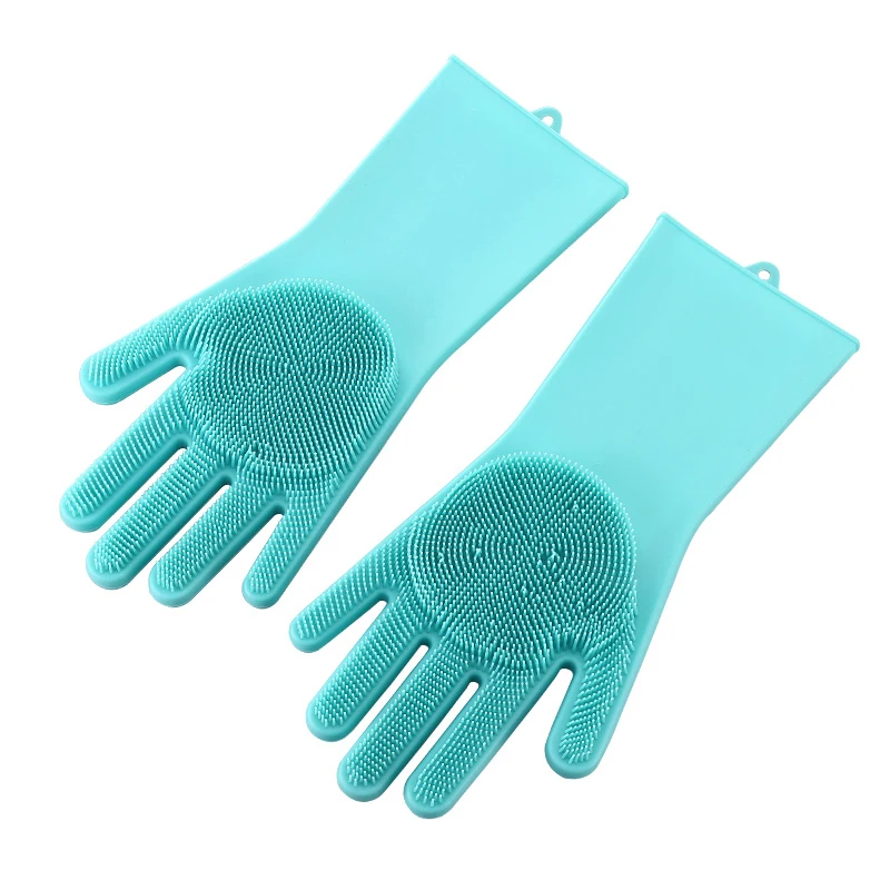 

Reusable Magic Glove Dishwashing Silicone Gloves For Cleaning, Red, green, white, blue, yellow, purple, ect