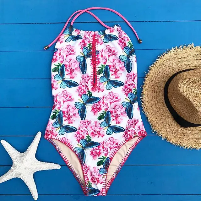 

2018 Custom Print One Piece Bikini Swimwear, Free