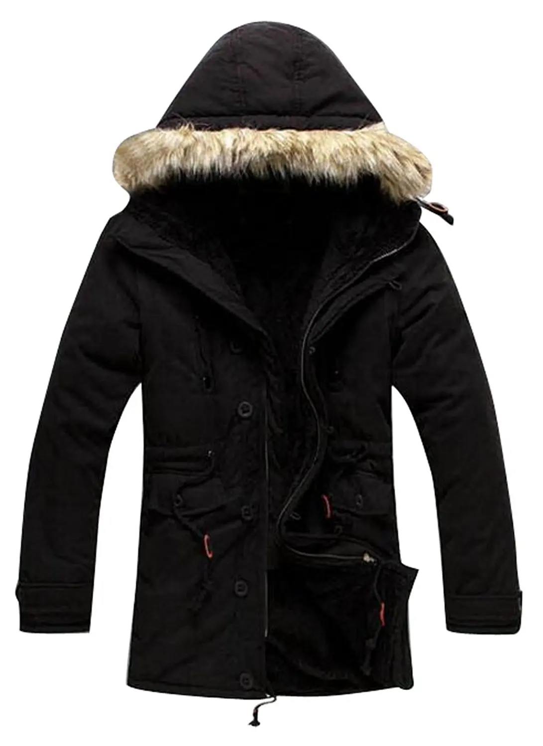 Pivaconis Girls Chic Hoodie Down Coat Outwear Cotton-Padded Parkas Jackets