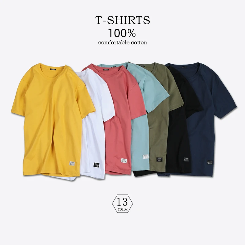 SIMWOOD 2020 Letter Printing T Shirts Men's Tops Black T-shirt plain Tees Brand Clothes Plus Size Wholesale 190259
