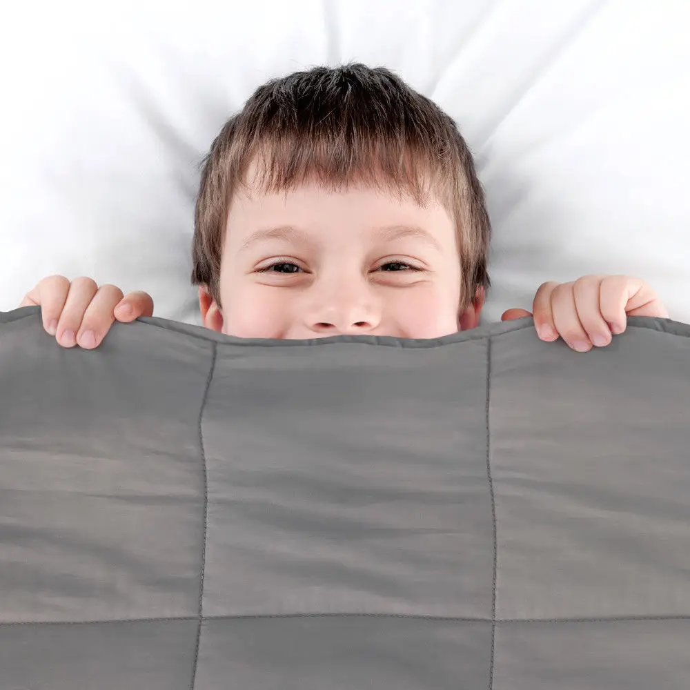 
baby children micro glass beads filling gravity duvet sensory 5lb weighted blanket for kids 