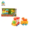 plastic funny small musical battery powered train toy set for kids