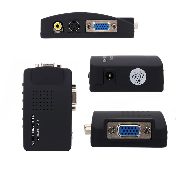 High Quality Composite Av To Vga Adapter Converter Composite Rca Video