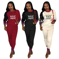 

Letter Print Women Clothing Set Two Piece Jogging Suit