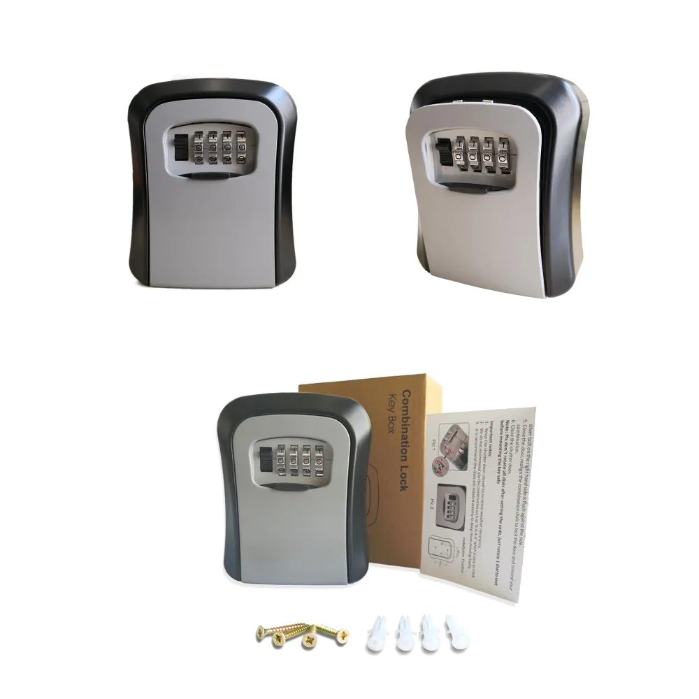 Storage Key Hide Safe Box Security Outdoor Wall Mounted Combination