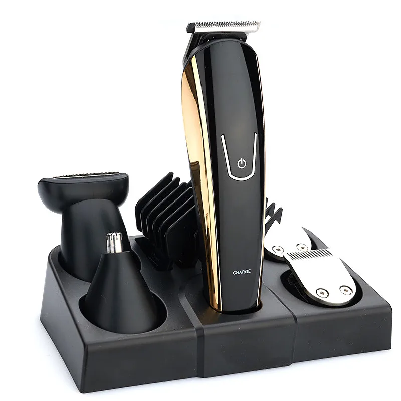 

5 in 1 Multi-functional male grooming kit for men with trimmers, Black