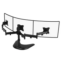 

steel triple monitor 27inch lcd tv table mount three monitor desk support Led bracket lcd holder