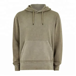 Guangzhou Garment Factory Men Khaki Wash Overhead Hoodie Guangzhou Garment Factory Men Khaki Wash Overhead Hoodie