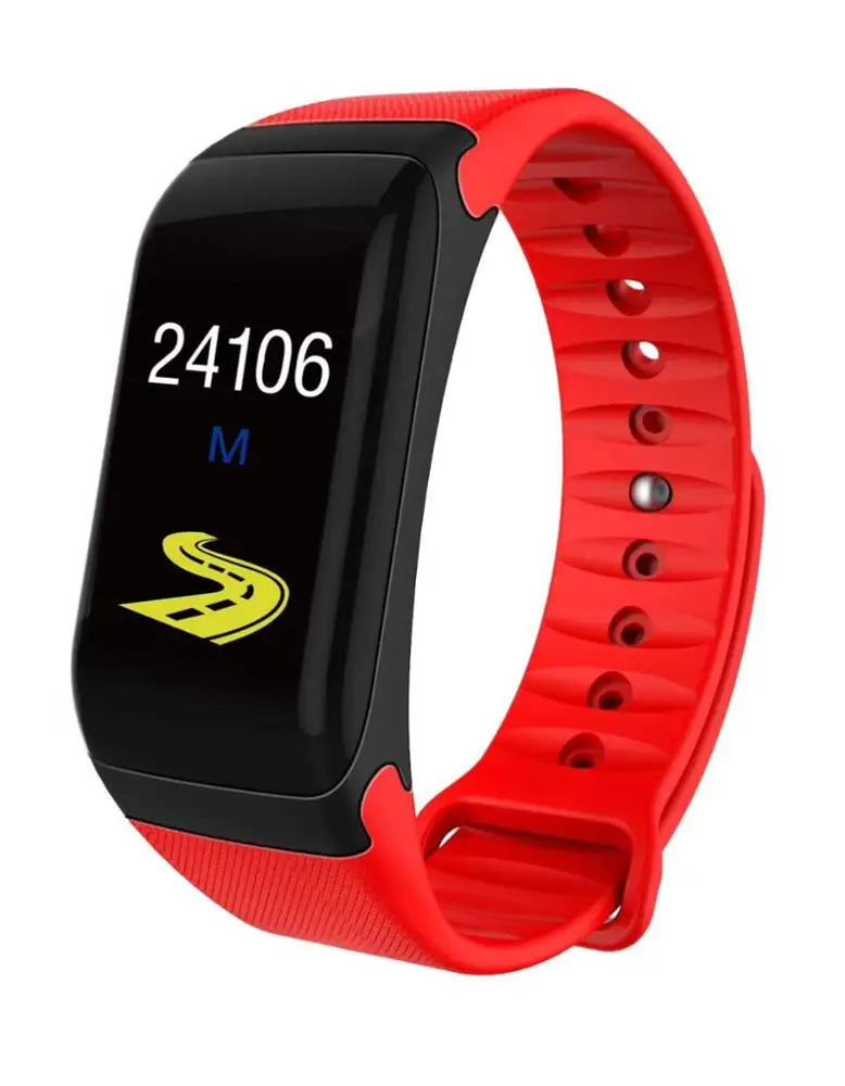 

F1 IP67 Waterproof blood pressure fitness tracker smart bracelet band, Black;red;white;blue or customized