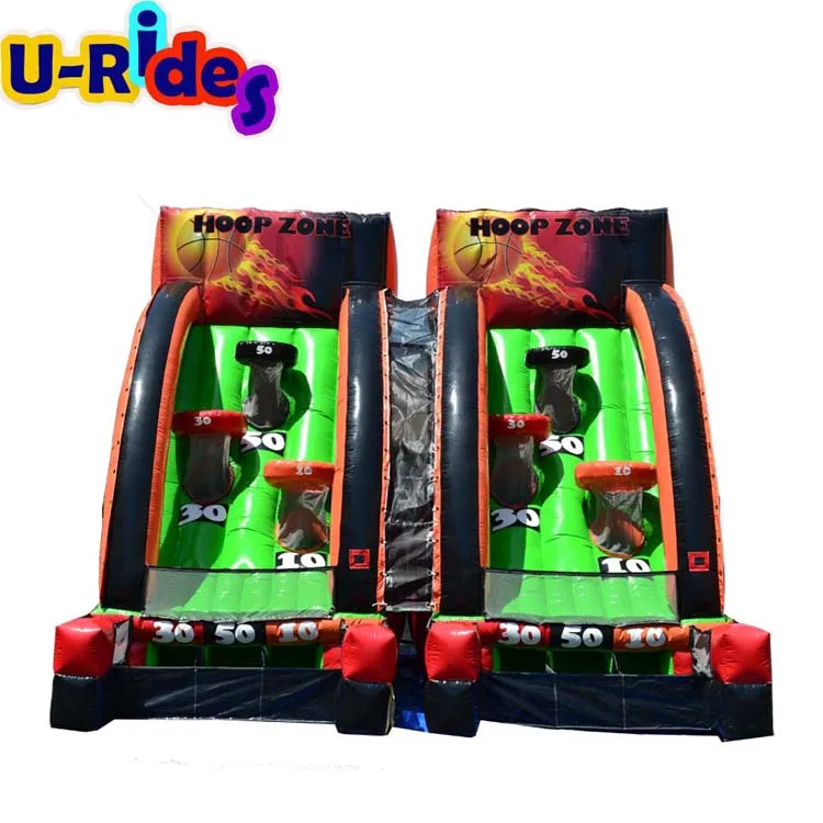 2 Players Inflatable Sport Game Inflatable Basketball Hoop Court With