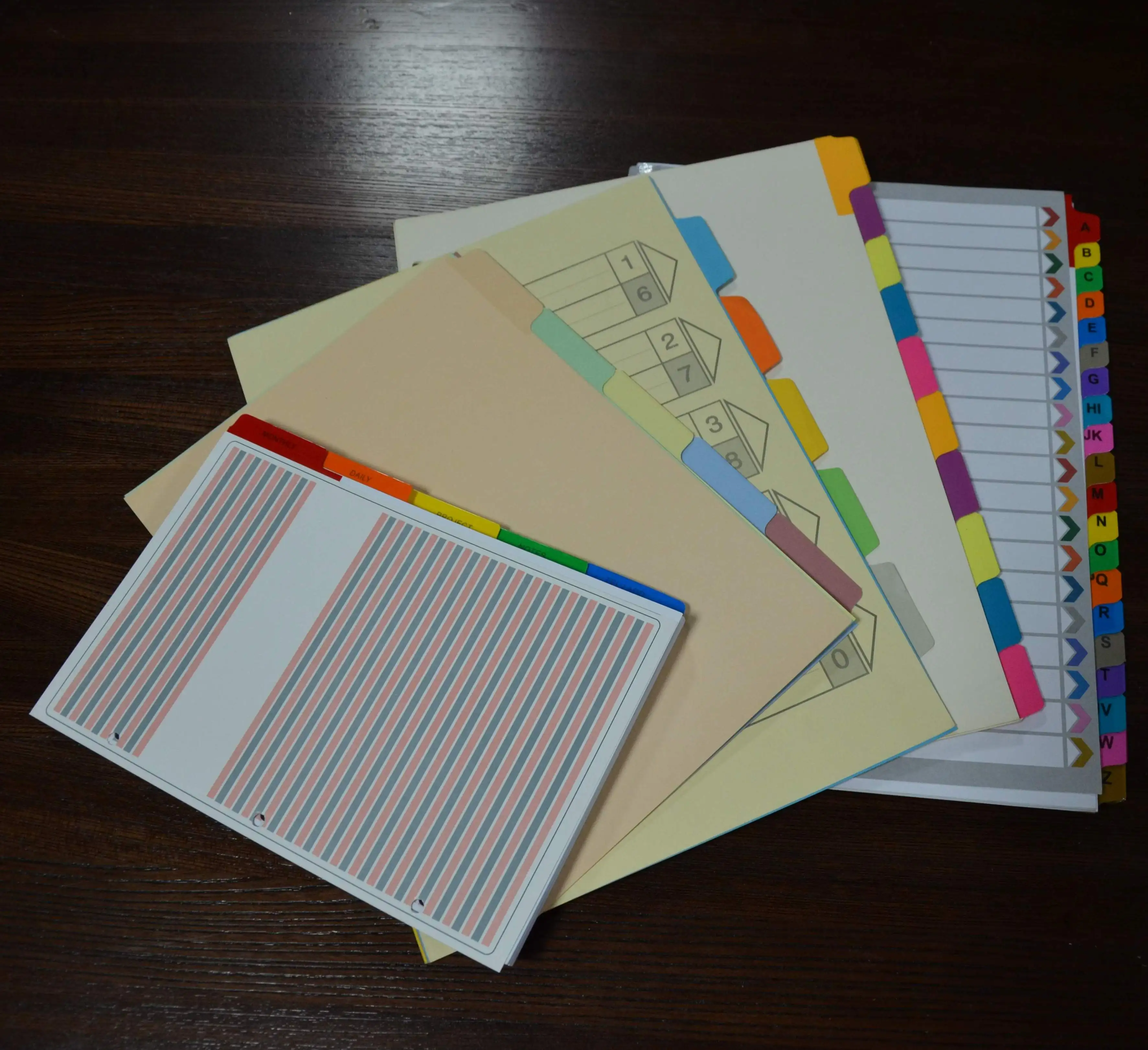 
paper index divider,Color paper Index divider with FSC 