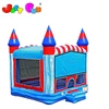USA themed commercial inflatables bounce house castle with basketball for kids