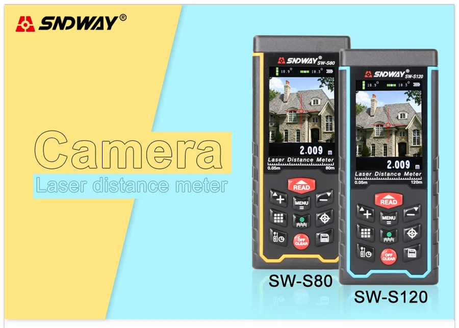 SW-S80 Laser distance meter  LCD 80m camera rechargeable battery 