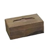 custom made vintage unfinished wooden napkin holder/ wooden tissue box