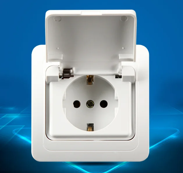 european socket ce approved 1gang waterproof socket