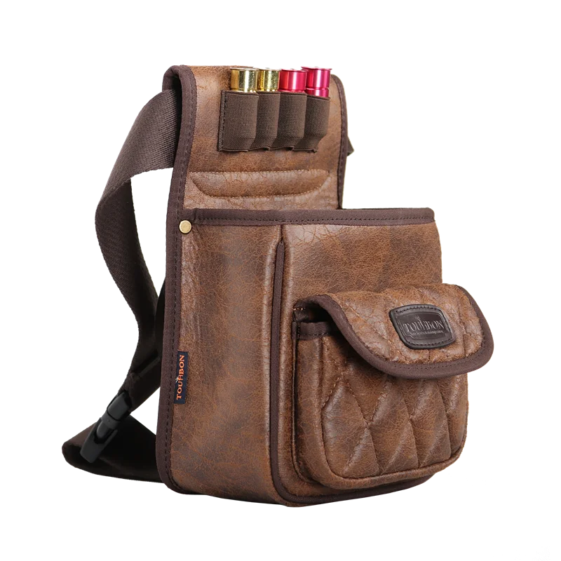 

Tourbon Hunting Shot gun PU Ammo Leather Cartridge Bag