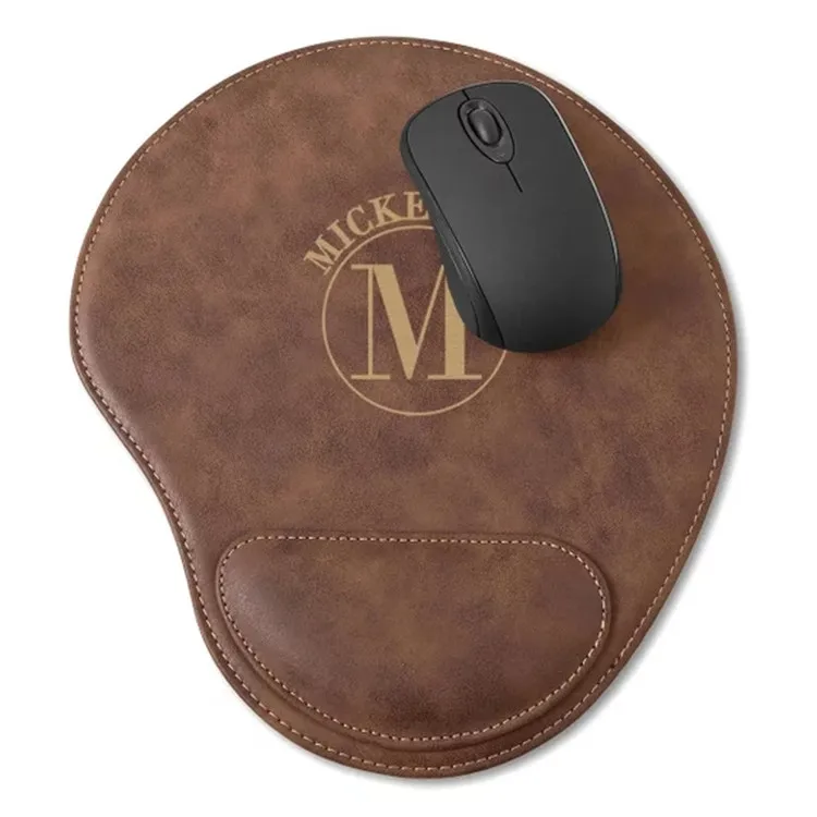 Oem Custom Faux Leather Wrist Rest Computer Mouse Pad Buy Custom